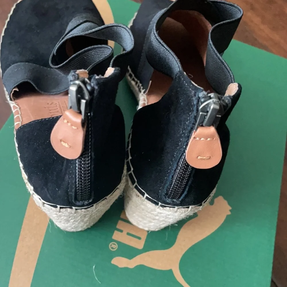 Gentle souls signature espadrille cross elastic wedge #19